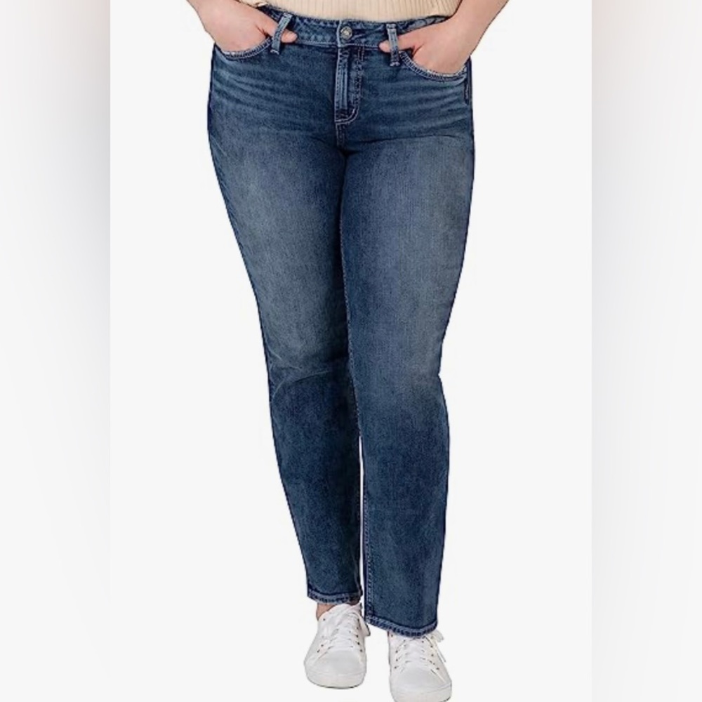 Silver Jeans Co. Size 20 Plus Size Avery High Rise Straight Leg Jean